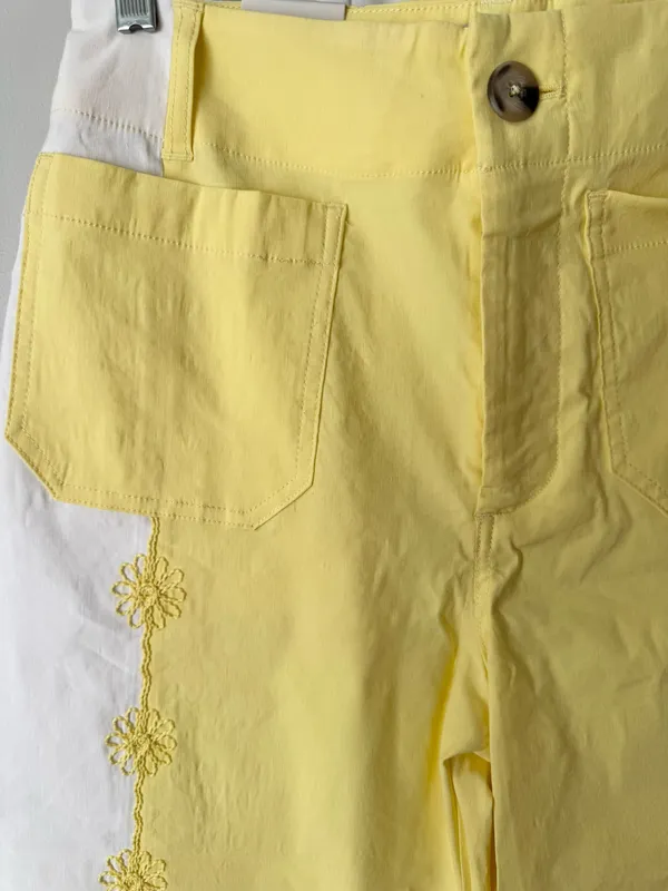 Anthropologie Maeve The Colette Embroidered Crop Wide-Leg Pants, Size 28P - Image 8
