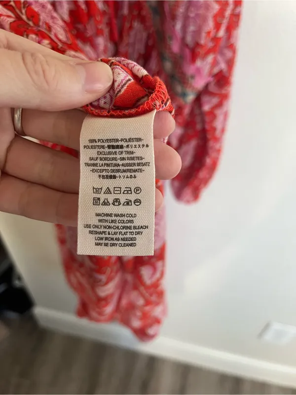Free People Red Moon Child Maxi Top Tunic S - Image 8
