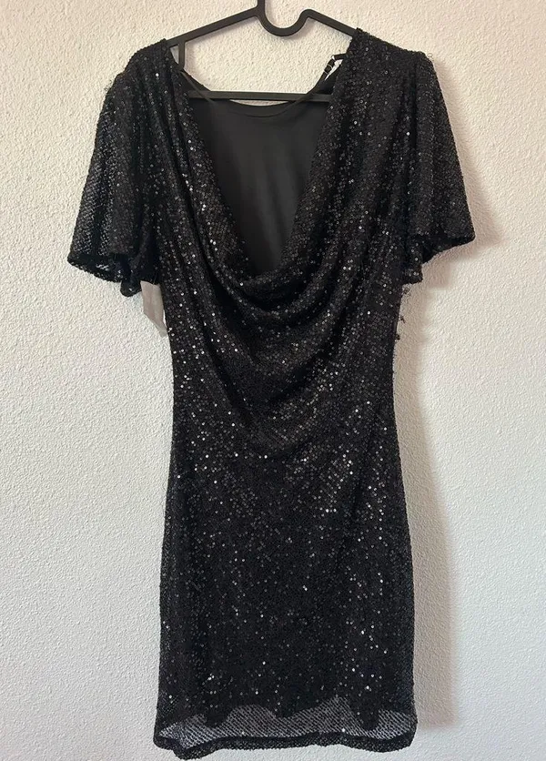 ASTR the label Sequin Flutter Sleeve Mini Dress DAMAGED! Sz M - Image 5
