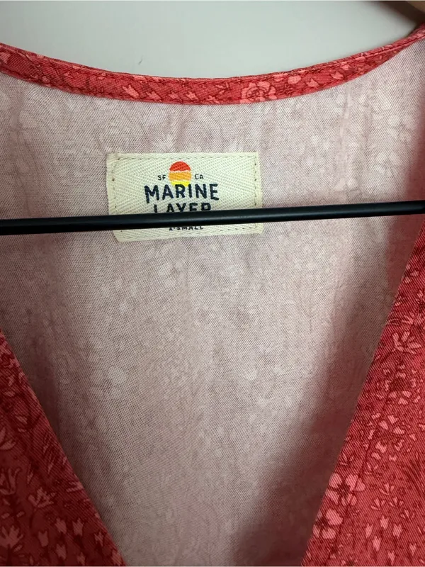 Marine Layer Camila Red Floral Mini Dress XS - Image 4