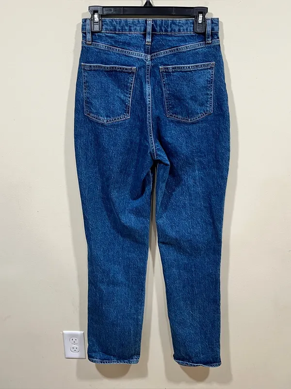 Denim Forum Arlo High Rise Straight Leg Jeans Dark Wash Womens 28 EUC - Image 6