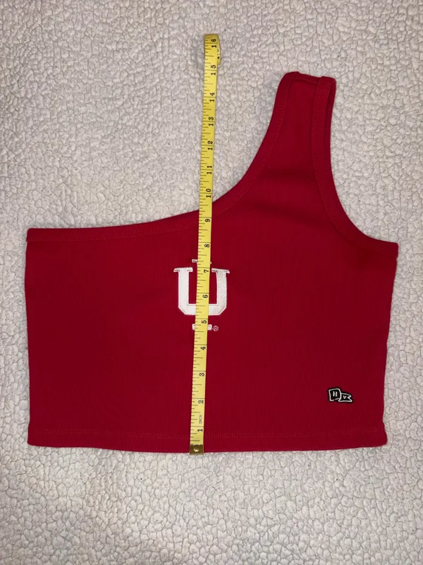 Hype & Vice Indiana Hoosiers One Shoulder Crop Tank - Image 9