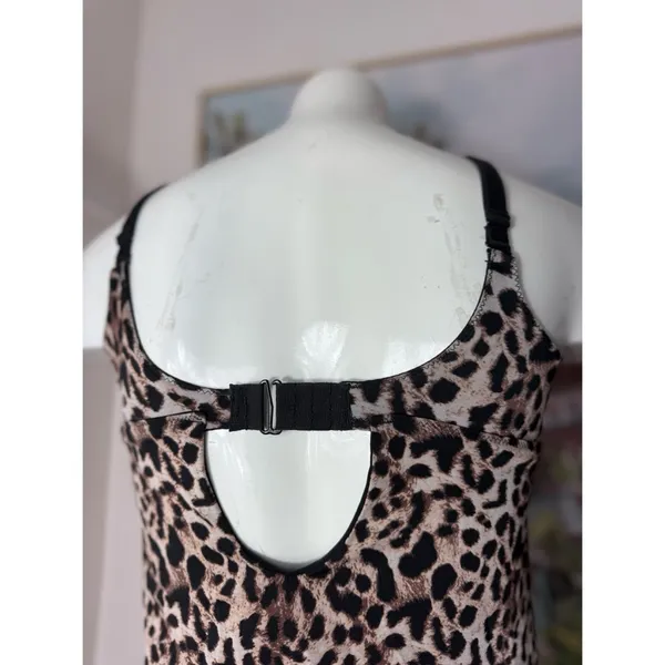 Cheetah Leopard Animal Print Slinky Slip Mini Dress Women’s Large - Image 8