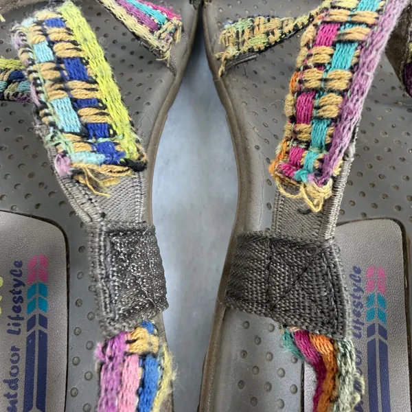 Skechers Outdoor Lifestyle Brown‎ Multicolor Woven Strappy Hiking Sandals est 7 - Image 7