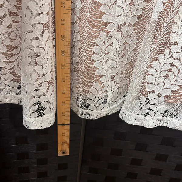 NWT Lulus All‎ of My Heart White Lace Skater Dress Small Bride Cocktail Grad - Image 9
