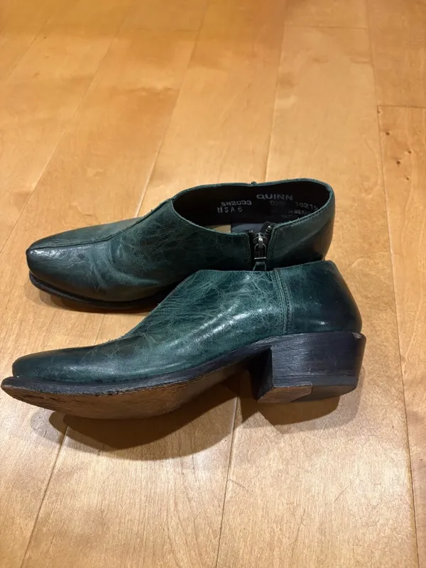Sonora Quinn women’s Ankle Boots shoes leather zip western green sz 8.5 - Image 3