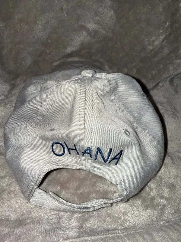Disney Lilo & Stitch Ohana Embroidered Grey Baseball Dad Hat - Image 3