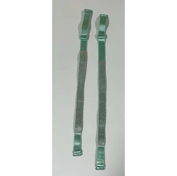 Blue Diamond Bra Straps Hosiery Lingerie Fashion Accessory Matching Pair Set 💎 - Image 3
