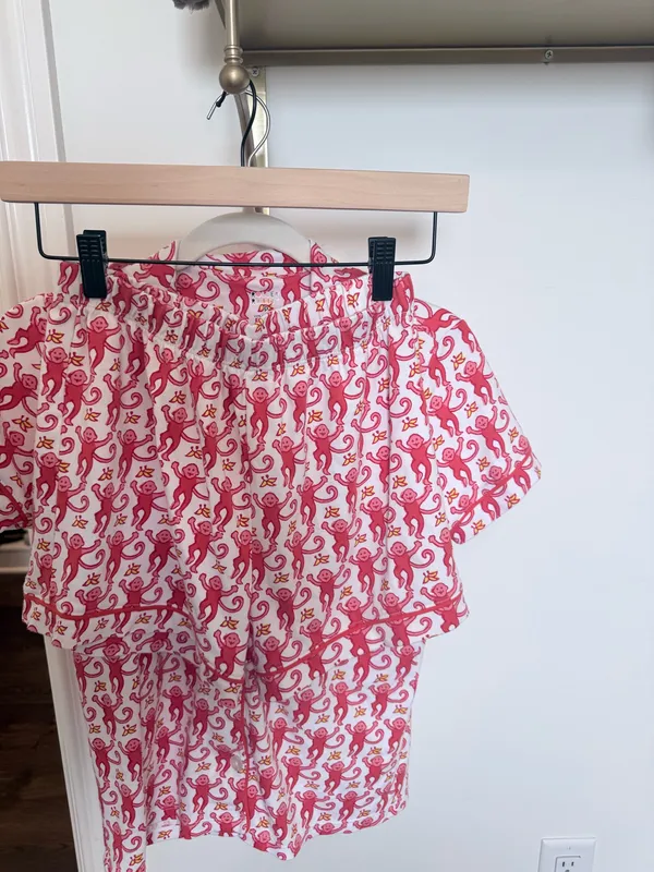 Roller Rabbit Pajamas Monkey Pink - Image 4