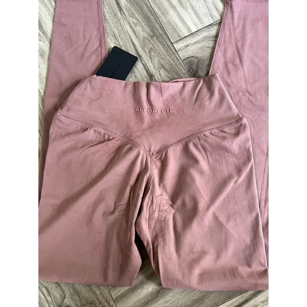 Alphalete Women's Alphalux Wonder Leggings 27”- Dusty Rose , Size Small - Image 5