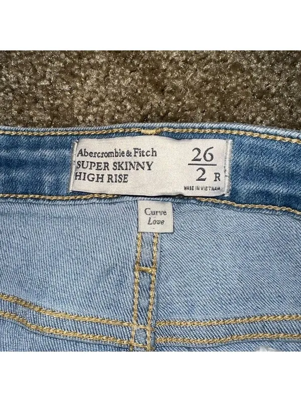 Abercrombie & Fitch Curve Love High Rise Super Skinny Jeans 2 Regular - Image 3