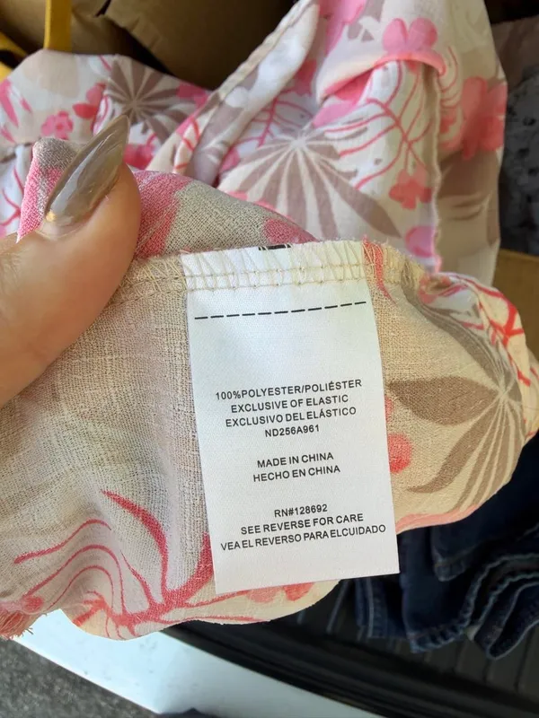 Madden NYC pink white floral print open back ruffled mini dress sz S #summerdress #Hawaiian #boho #vacation #beach - Image 8