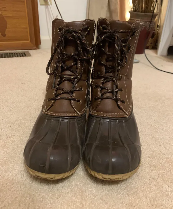 Duck Boots Brown Size 9 - Image 2