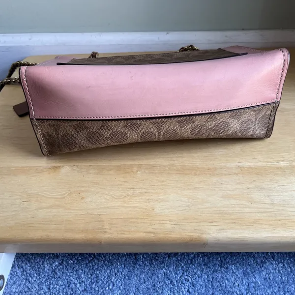 COACH Parker 30585 Pink C Logo Canvas Leather Shoulder Crossbody‎ Bag - Image 11
