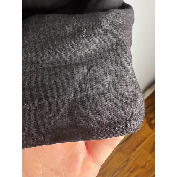 Reformation Sonny Puff Sleeve Top Size 10 Black Short Sleeve Ruched‎ Blouse - Image 10