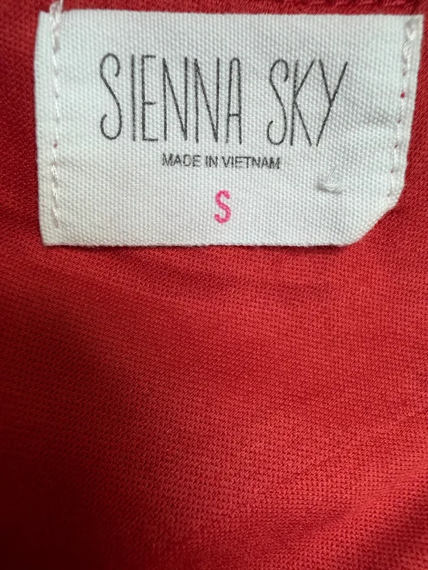 Sienna Sky Red Floral Button-Front Midi Dress, Size S, MSRP $40 - Image 5