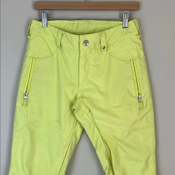 Burton Women's FLY PT Blue‎ Snowboarding Pants Dryride Size Small Yellow - Image 2