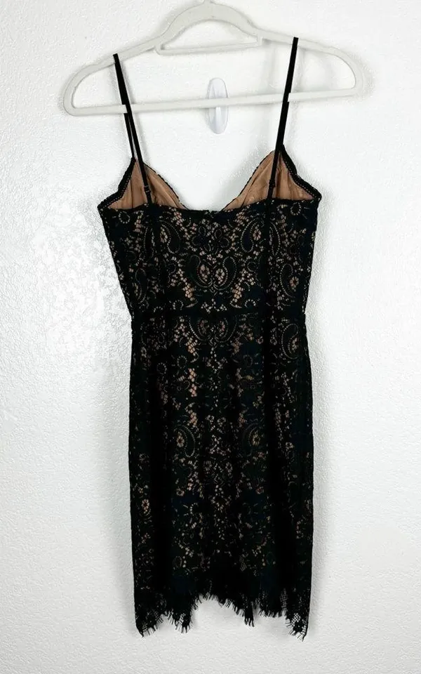 For Love & Lemons Vika Lace Mini Dress in Black Size Small - Image 10