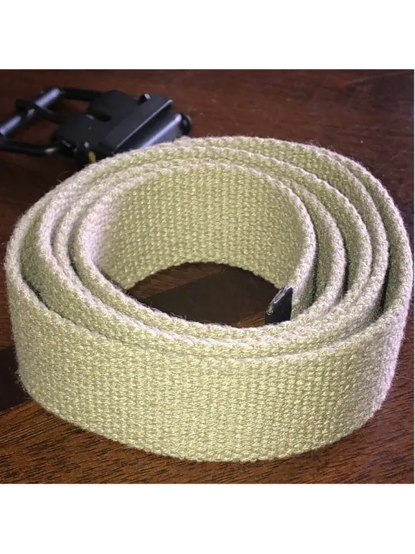 Light Green & Matte Black Canvas Belt L/XL - Image 4