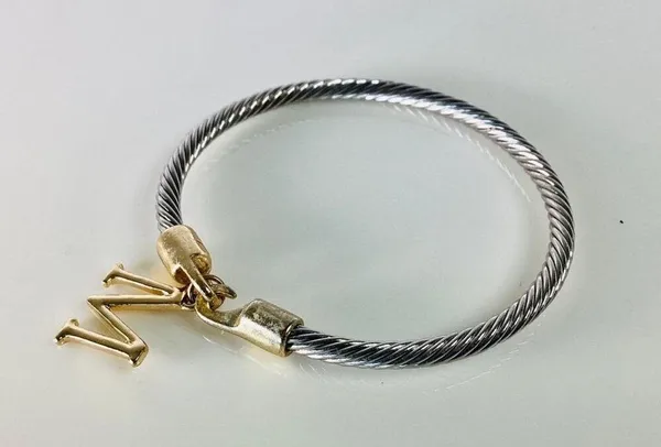 Modern Expressions “M” Initial Rope Bracelet Silver - Image 4
