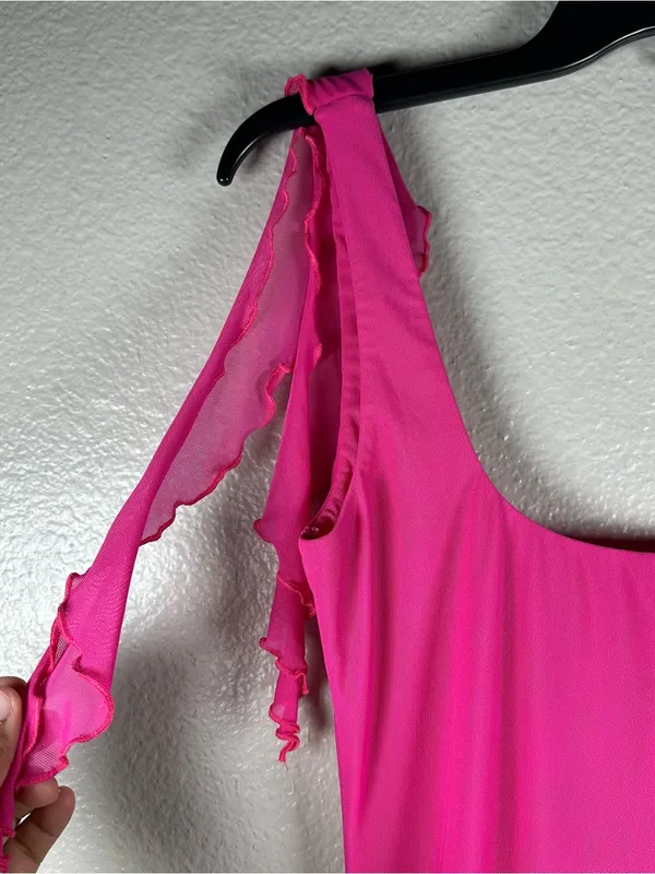 White Fox Boutique Don’t tell me now mini dress in hot pink SZ:S - Image 6