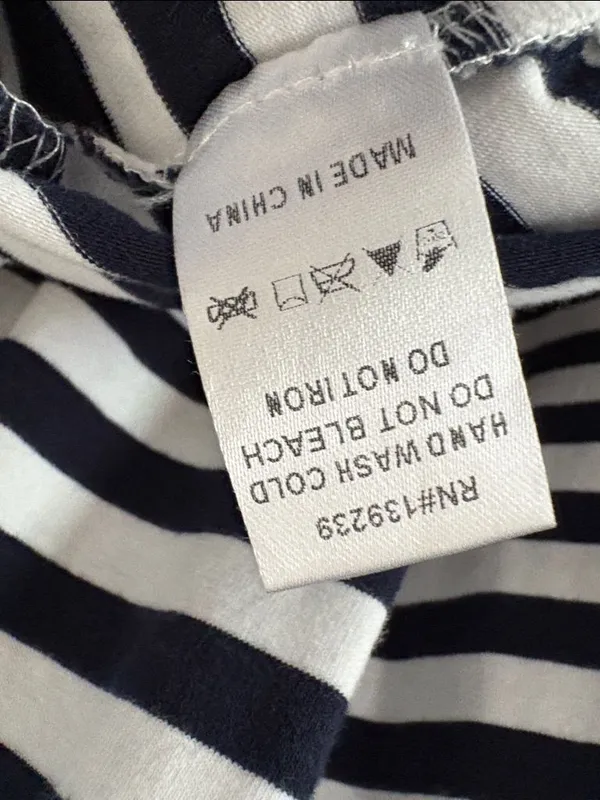 Pomander Place Tuckernuck Women's Navy Striped Zoe Mini Tee Dress T-Shirt Size S - Image 10