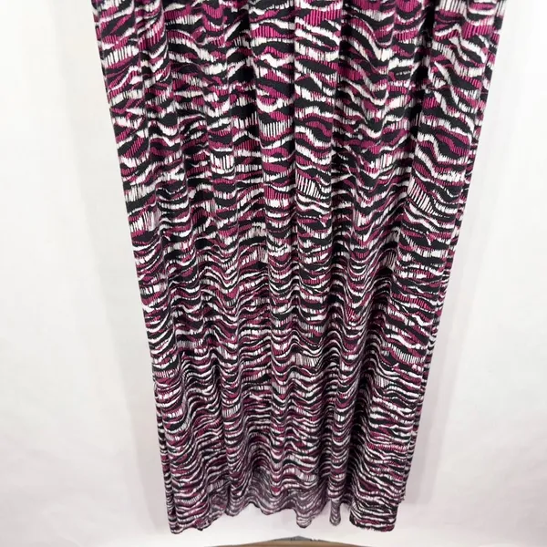 Daisy Fuentes Plus Size 3X Maxi Dress Black Pink‎ Color Block Sleeveless 789 - Image 2