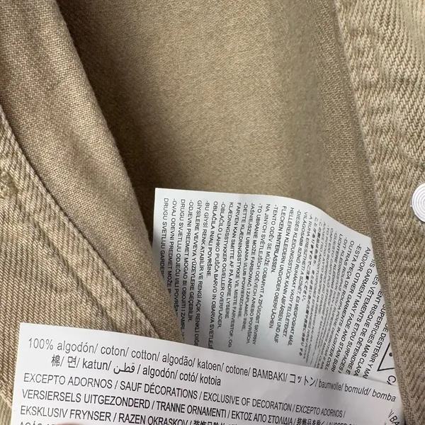 NWT‎ Zara Piercing Cropped Overshirt Jacket in Taupe Size Extra Large - Image 12
