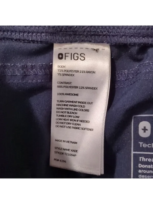 Figs Navy Scrub Pants Size XXSP - Image 5