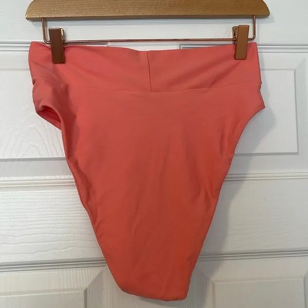 Aerie pink high waisted cheeky bikini bottom - Image 2
