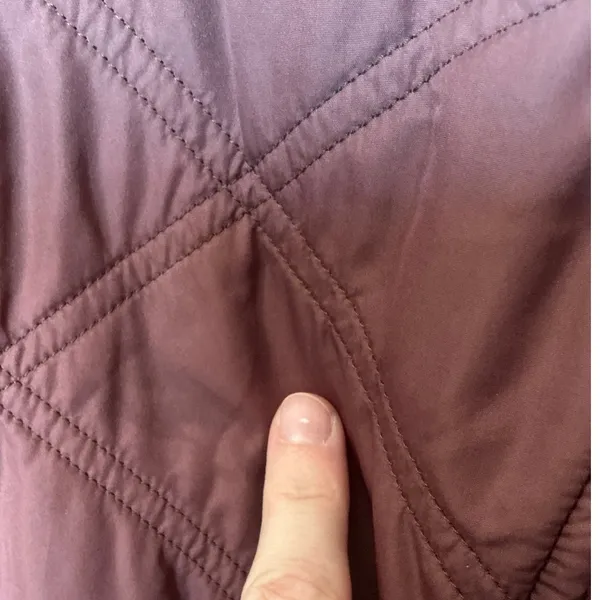 Prana Elsa Quilted Sherpa Jacket Large Maroon - Image 9