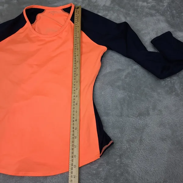 Athleta Running Wild Mix Crew, Cosmic Orange‎ Dress Blue, Size Small - Image 5