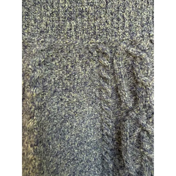 Moth Anthropologie Blue Gray Wool Cable Knit Mini Skirt Womens Size XS - Image 3