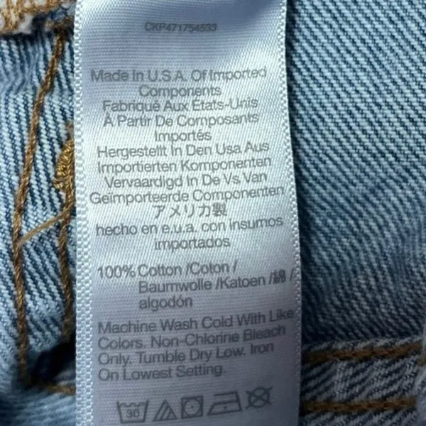 Madewell The Slouchy Boy Jean Blue Denim Straight Leg Medium Wash Jeans Size 23 - Image 6