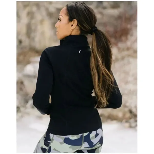Zyia Active black fitted Flight M Athleisure workout jacket - Image 2