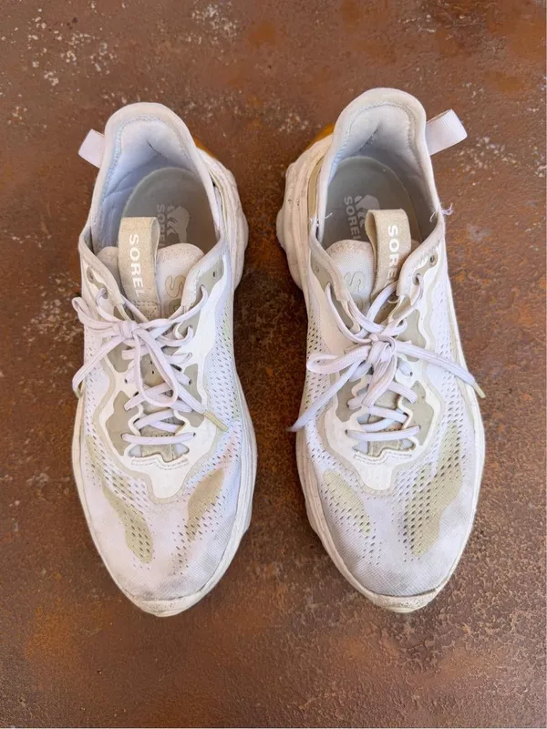 Sorel white Kinetic Breakthru Day Lace trainers sz US 9 women / in good condition - Image 3