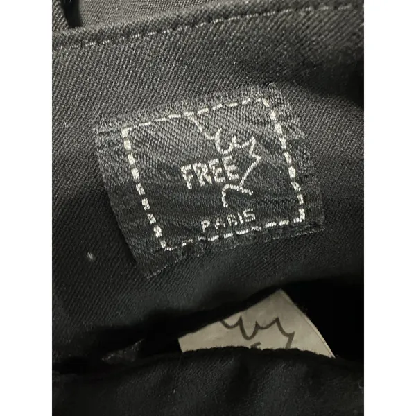 FREE‎ Paris Black Mini Skirt - Flat Front Back Pleated - Made in France - XS - Image 5