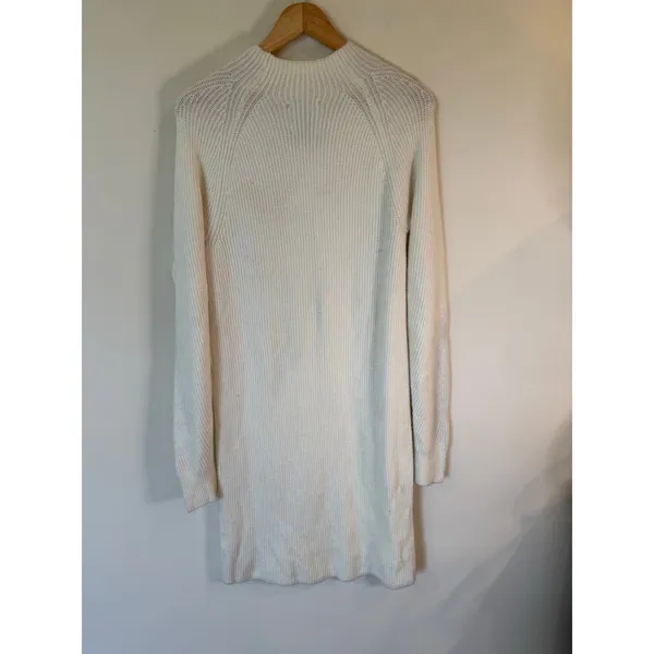 NWT Abercrombie & Fitch Long Sleeve Knit Dress White Women's Medium Classic - Image 2