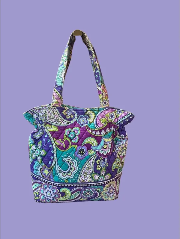 Vera Bradley Quilted Floral Paisley Tote Bag - Image 2