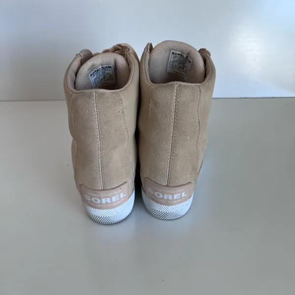 Sorel Women's‎ Out N About Wedge Sneaker Bootie Nova Sand, Sea Salt - Image 4