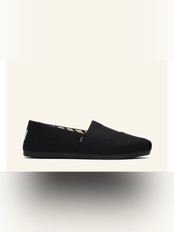 Toms Black Slip-On Canvas Shoes Size 5.5 Wide - Image 2