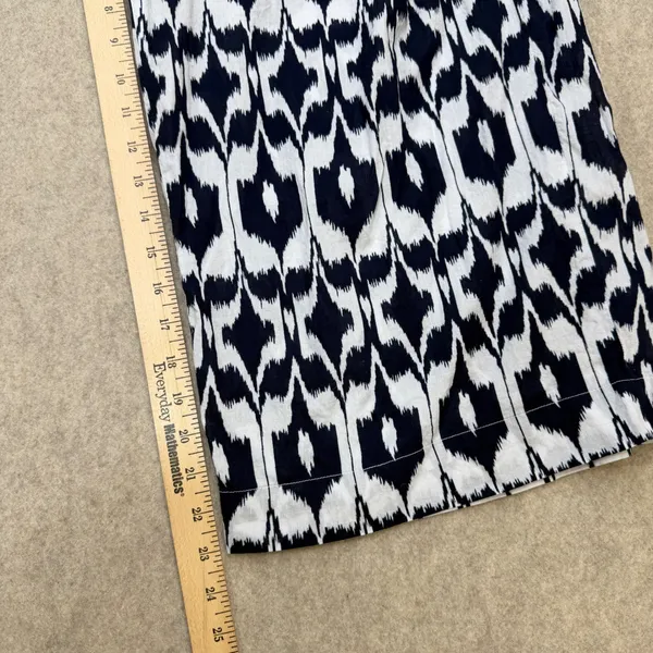 LOFT Beach Jumpsuit Women XL Petite Blue White Ikat Boho Coastal Summer Wide Leg - Image 7