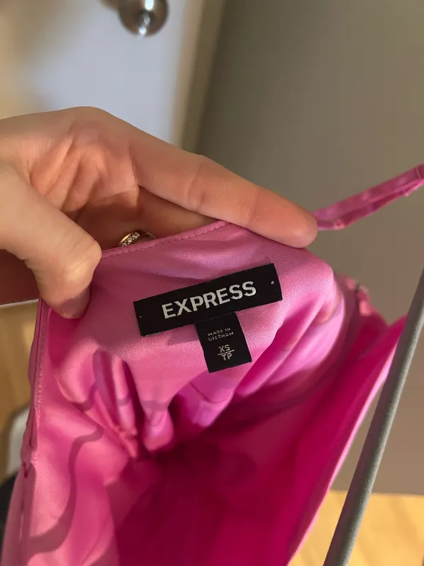Express Hot Pink Ruffle Romper - Image 5