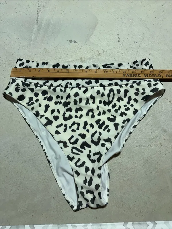 Aerie high cut cheeky Leopard Print Bikini Bottoms XL - Image 10