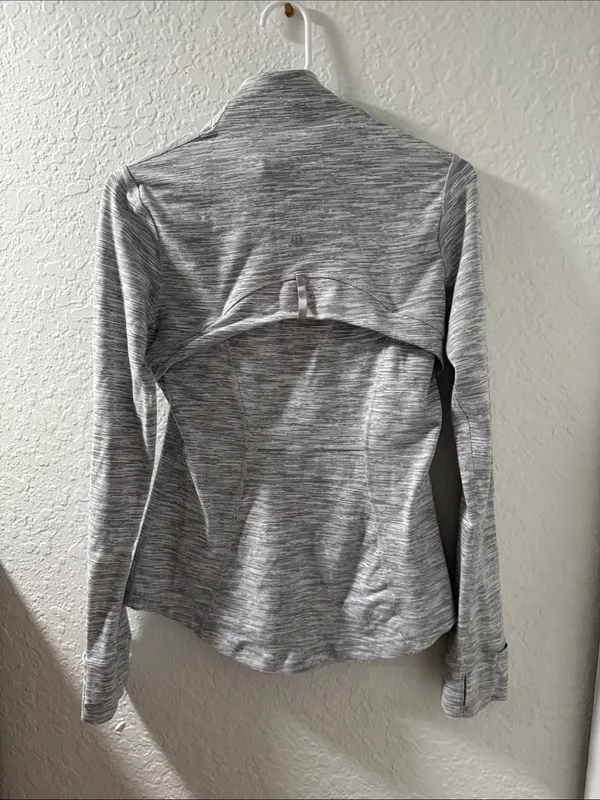 🍋 LULULEMON Women’s Grey Space-Dye Full-Zip Jacket Size 4 W4ACYS - Image 2