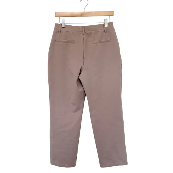 Quince Tan Ultra Stretch Ponte Straight Leg Pants Sz M - Image 5