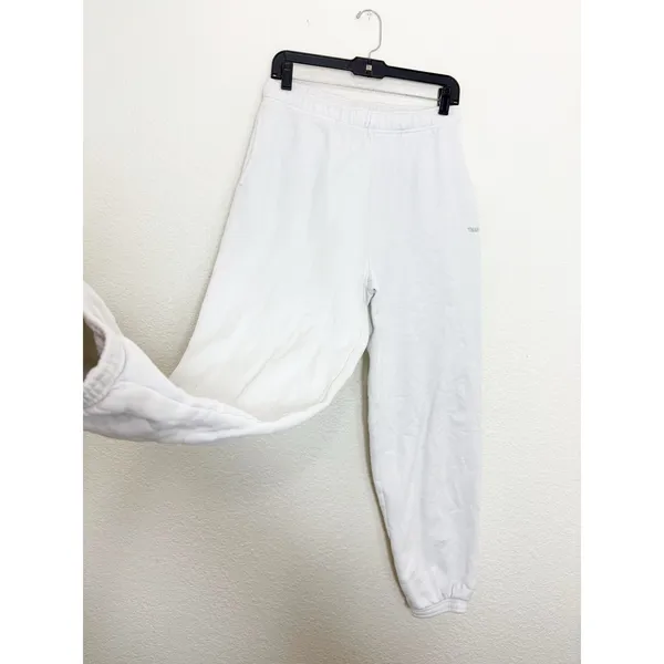 Aritzia TNA Cozy Fleece Mega Sweatpants Size Small White Jogger - Image 11