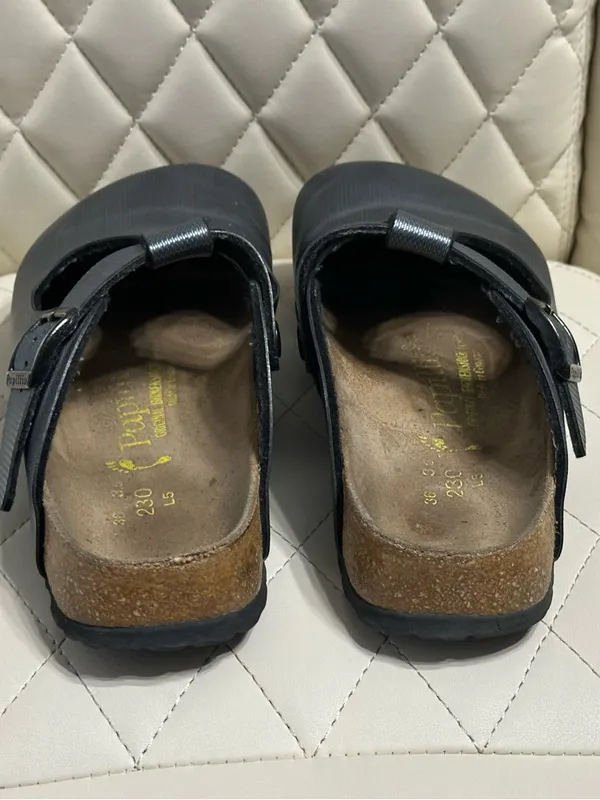 Birkenstock Papillio textured clogs in gunmetal silver size 36 or 5/5.5 women - Image 4