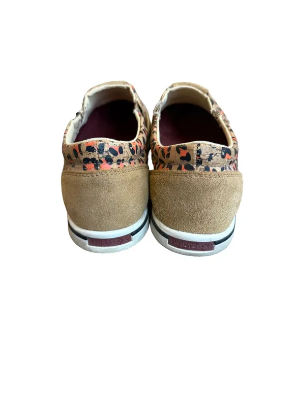 Twisted X Slip On Kicks Comfort Shoes Cork Leather Leopard Print Size 7.5 Womens - Image 8