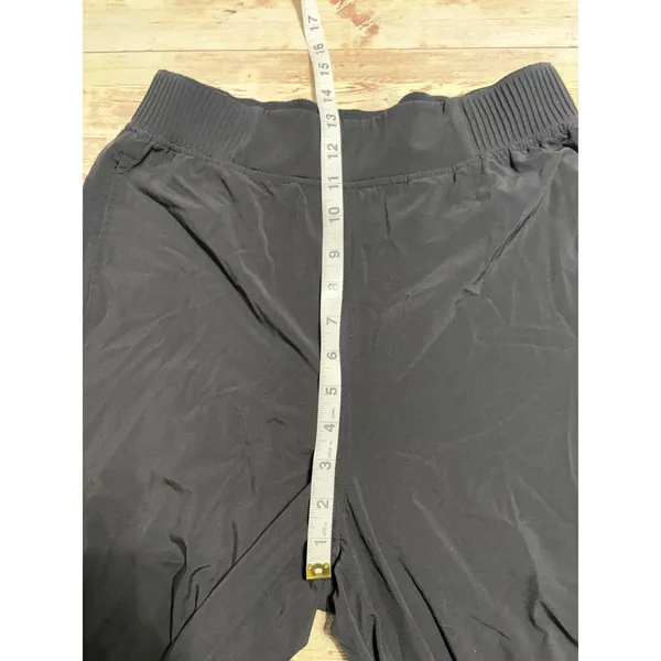 Lululemon Wide-Leg High Rise Crop Pants Size 6 Black Flowy Split Hem - Image 8